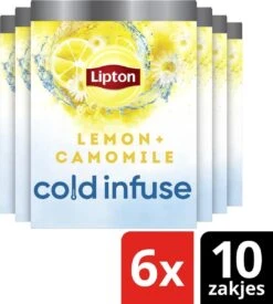 Lipton Cold Infuse Lemon & Camomile, Smaak Voor Koud Water Zonder Suiker En Calorieën - 6 X 10 Zakjes - NL-BIO-01 -Voedsel Serie Winkel 1077x1200 3