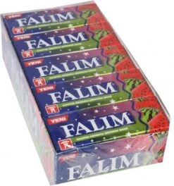 Falim Meloen Smaak Kauwgum 20 X 5 Stuks (100 Stuks Suikervrije Falim Kauwgom)
