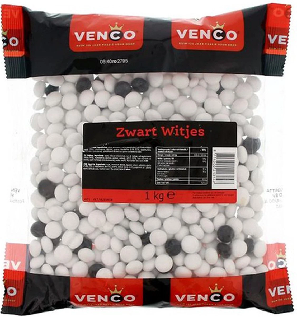 Venco Zwart Witjes - 1 Kilo 2 Venco Zwart Witjes - 1 Kilo - Afbeelding 2
