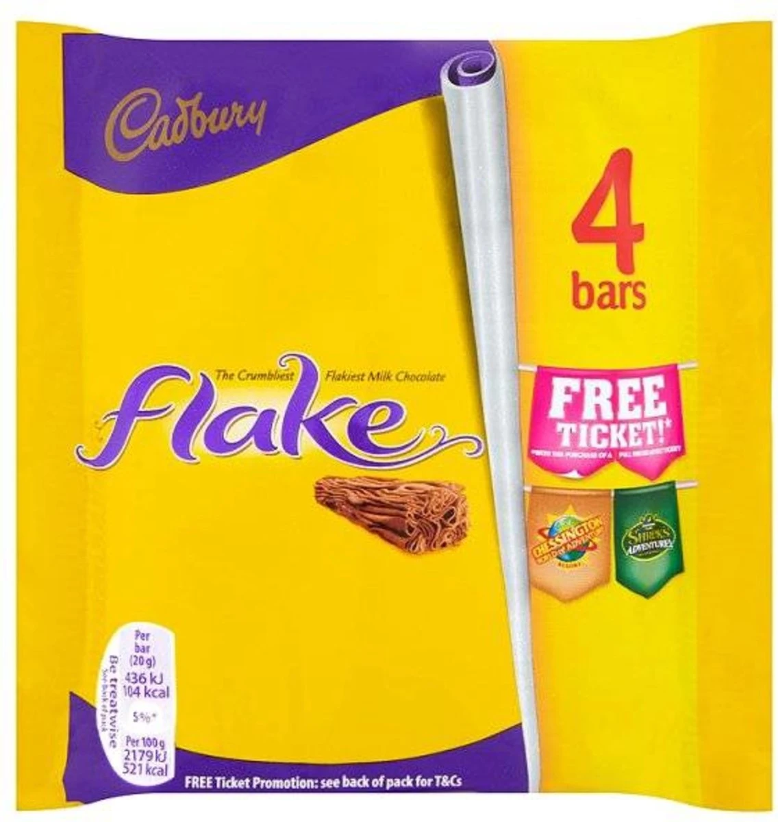 Cadbury Flake - 4 In A Pack (4x20g = 80g) X 2 Packs 2 Cadbury Flake - 4 In A Pack (4x20g = 80g) X 2 Packs - Afbeelding 2