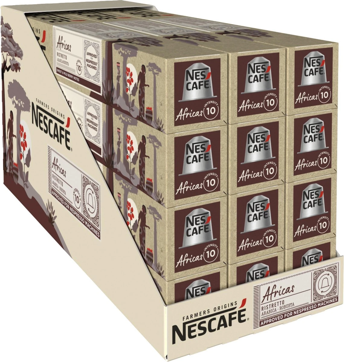 Nescafé Farmers Origins Africas Ristretto Capsules - 120 Koffiecups 1 Nescafé Farmers Origins Africas Ristretto Capsules - 120 Koffiecups