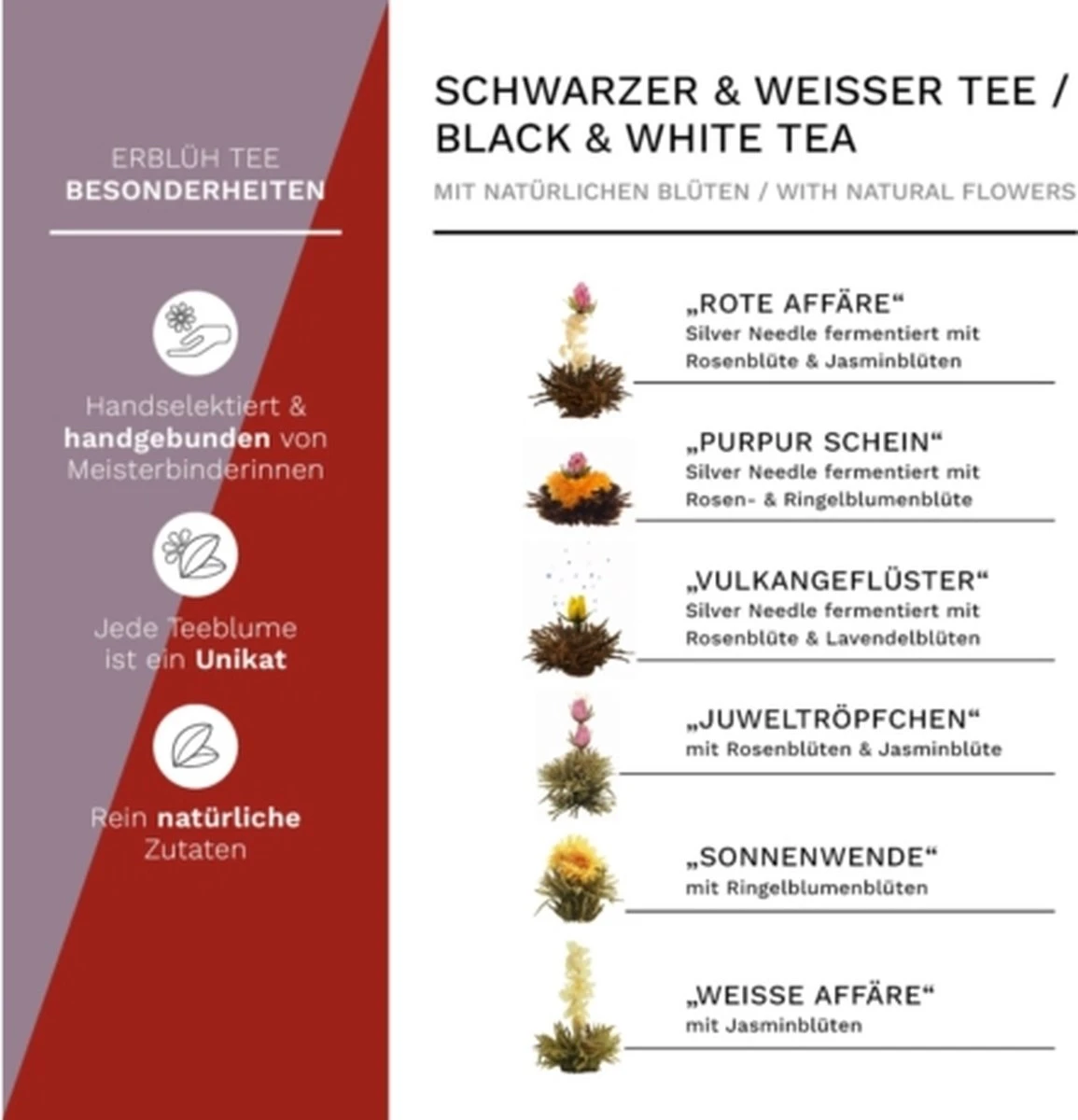 Creano Theebloemen Geschenkset Kadoverpakking Theebloemen En Glazen Theekan - Witte Theebloemen En Zwarte Theebloemen (6 Stuks) 10 Creano Theebloemen Geschenkset Kadoverpakking Theebloemen En Glazen Theekan - Witte Theebloemen En Zwarte Theebloemen (6 Stuks) - Afbeelding 10