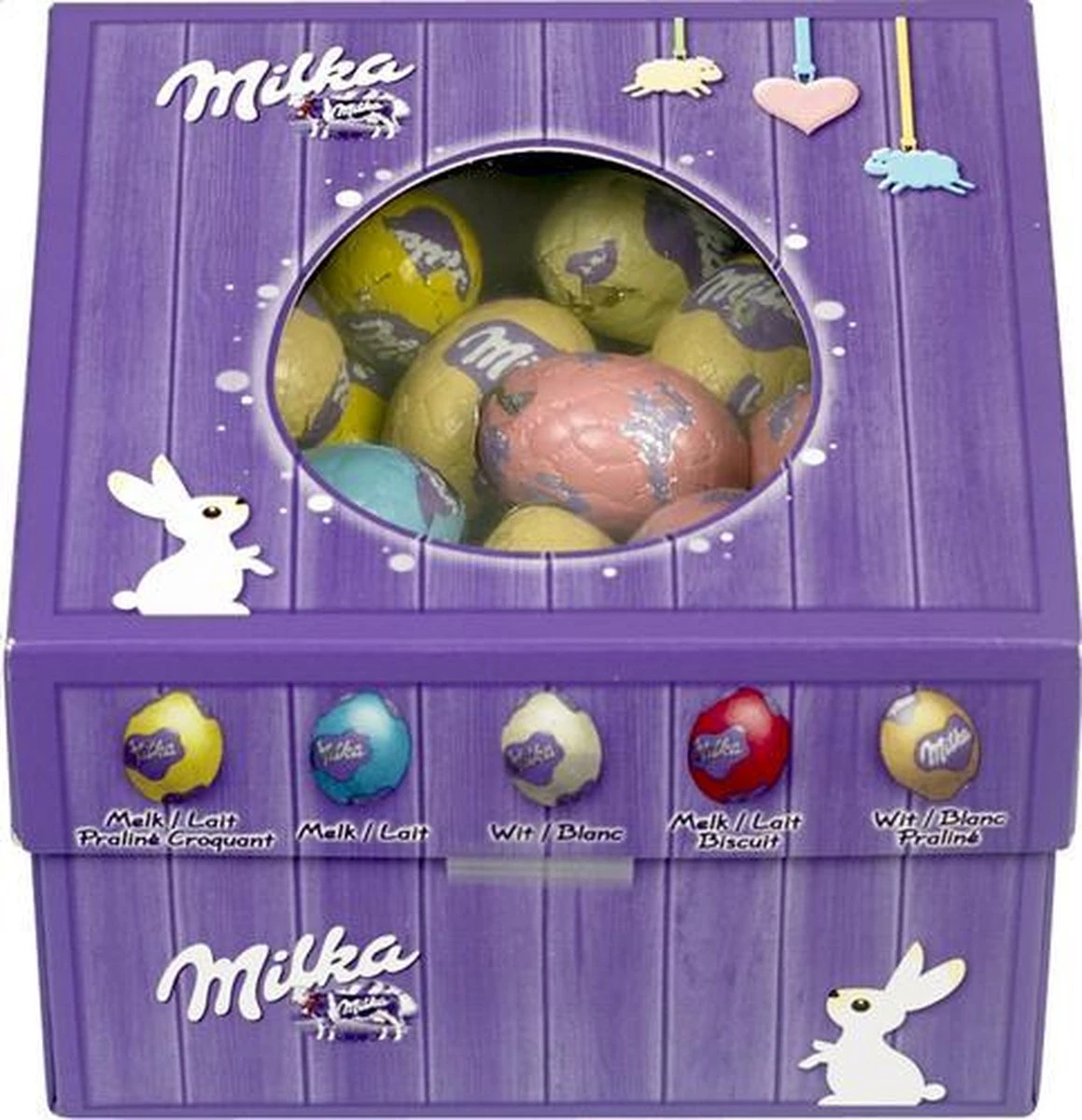 Milka Paaseitjes Mix - 5 Verschillende Smaken - 450 Gram 2 Milka Paaseitjes Mix - 5 Verschillende Smaken - 450 Gram - Afbeelding 2