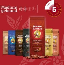 Douwe Egberts Aroma Rood Koffiebonen - 4 X 1000 Gram - Extra Grote Verpakking -Voedsel Serie Winkel 1181x1200
