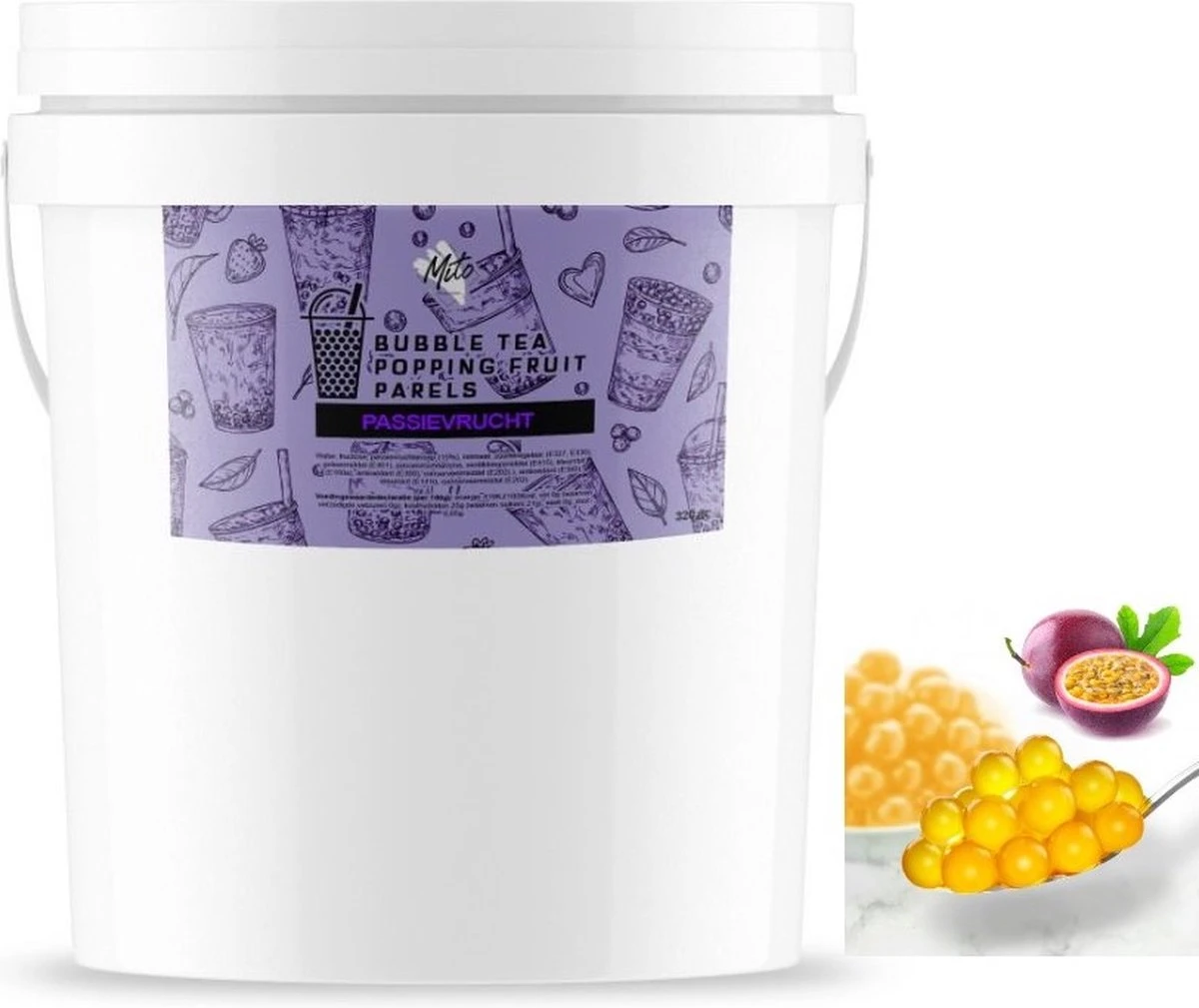 Mito Tea Popping Fruitparels - Boba Bubble Tea Parels - Passievrucht - Gratis Verzending - 320 Gr 1 Mito Tea Popping Fruitparels - Boba Bubble Tea Parels - Passievrucht - Gratis Verzending - 320 Gr