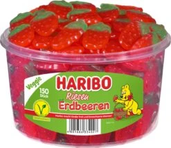 Haribo Aardbeien Snoep - 150 Stuks - 1350g