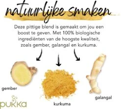 Pukka Three Ginger Thee, Met Kurkuma, Gember En Galangawortel - 4 X 20 Zakjes - GB-BIO-05 11 Pukka Three Ginger Thee, Met Kurkuma, Gember En Galangawortel - 4 X 20 Zakjes - GB-BIO-05 -Voedsel Serie Winkel 1200x1077