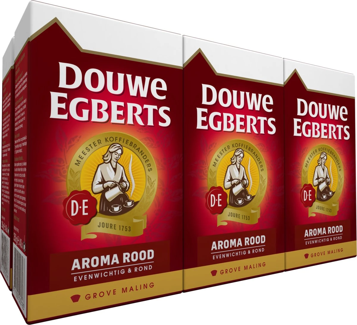 Douwe Egberts Aroma Rood Grove Maling Filterkoffie - 6 X 500 Gram 1 Douwe Egberts Aroma Rood Grove Maling Filterkoffie - 6 X 500 Gram