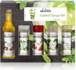 Monin Cadeau 10 Smaken Geschenkverpakking + Cocktailverpakking VOORDEEL PACK 10 Flesjes 5cl -Voedsel Serie Winkel 1200x1110