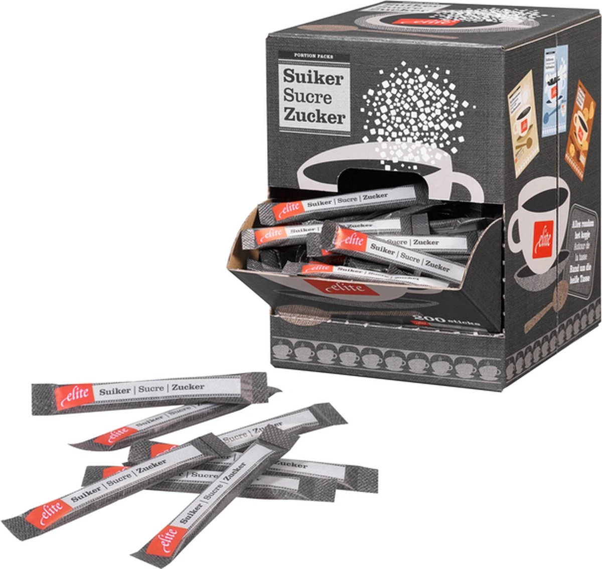 Van Gils Elite Suikersticks 200 Stuks - Suiker 1 Van Gils Elite Suikersticks 200 Stuks - Suiker