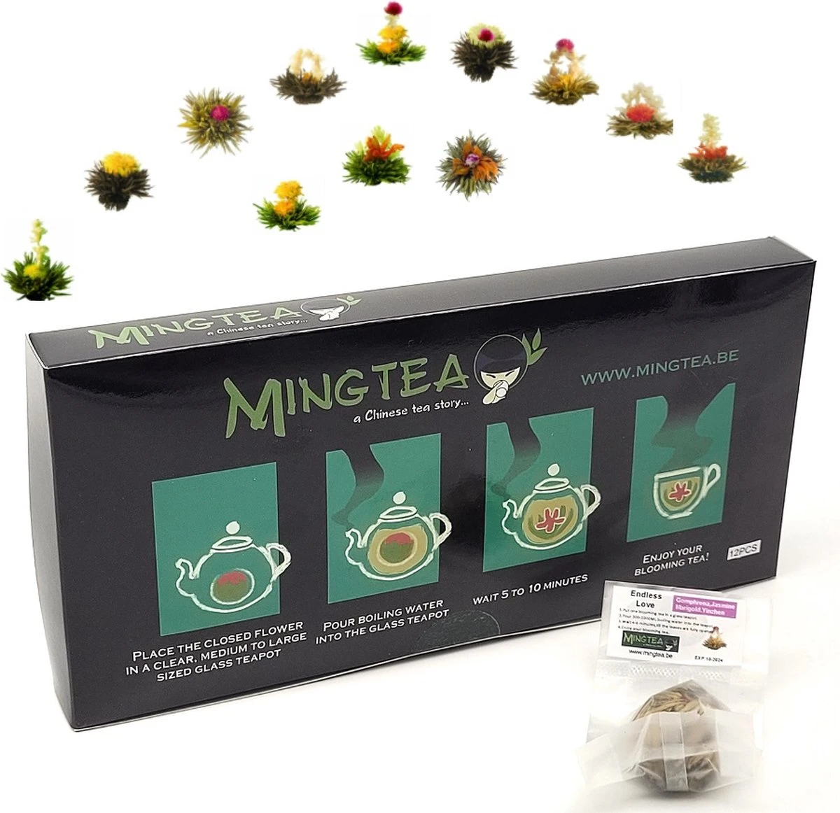 Luxe Verpakking Van 12 Theebloemen 2 Luxe Verpakking Van 12 Theebloemen - Afbeelding 2