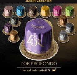 L'OR Lungo Profondo Koffiecups - Intensiteit 8/12 - 4 X 40 Capsules 15 L'OR Lungo Profondo Koffiecups - Intensiteit 8/12 - 4 X 40 Capsules -Voedsel Serie Winkel 1200x1173 1