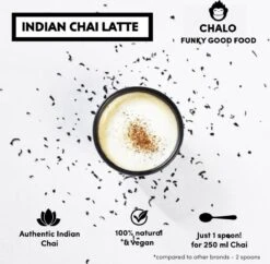 CHALO Chini Masala Chai Latte - Indische Vegan Chai - Zwarte Assam Thee - 25 Porties/ 300GR - Met Minder Suiker 11 CHALO Chini Masala Chai Latte - Indische Vegan Chai - Zwarte Assam Thee - 25 Porties/ 300GR - Met Minder Suiker -Voedsel Serie Winkel 1200x1177 1