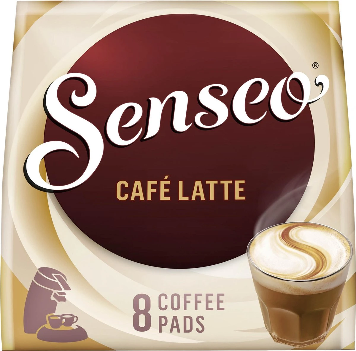 Senseo Café Latte Koffiepads - 2/9 Intensiteit - 4 X 8 Pads 6 Senseo Café Latte Koffiepads - 2/9 Intensiteit - 4 X 8 Pads - Afbeelding 6