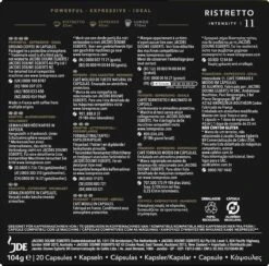 L'OR Espresso Ristretto Koffiecups - Intensiteit 11/12 - 10 X 20 Capsules -Voedsel Serie Winkel 1200x1186 1