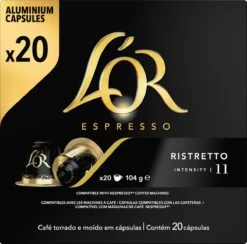 L'OR Espresso Ristretto Koffiecups - Intensiteit 11/12 - 10 X 20 Capsules -Voedsel Serie Winkel 1200x1187