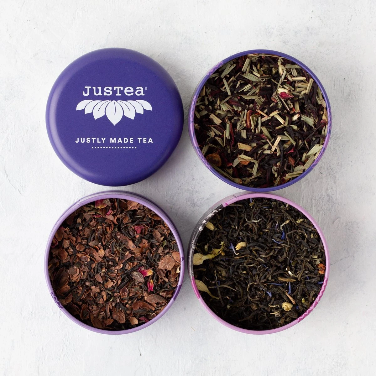 Trio Purple Tea-Justea-Biologisch-Losse Thee-Paarse Thee-Theekado 3 Trio Purple Tea-Justea-Biologisch-Losse Thee-Paarse Thee-Theekado - Afbeelding 3