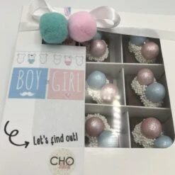 Cho-lala Gender Reveal Bonbons Meisje | Chocoladecadeau Gender Reveal | Babyshower | Boy Or Girl, Let's Find Out | 9 Stuks Met Roze Vulling -Voedsel Serie Winkel 1200x1200 408