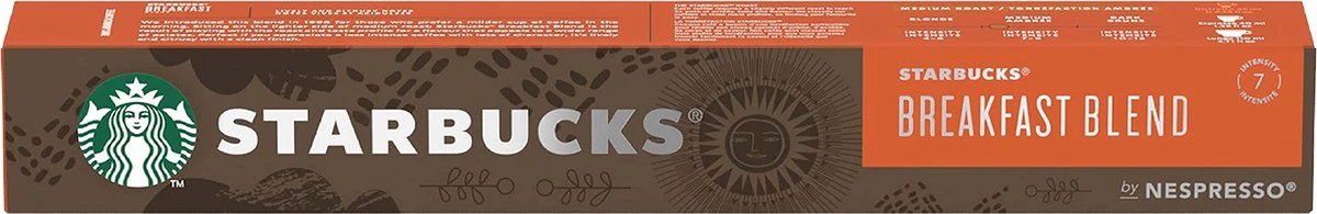 Starbucks By Nespresso Breakfast Blend 120 Koffiecups 2 Starbucks By Nespresso Breakfast Blend 120 Koffiecups - Afbeelding 2