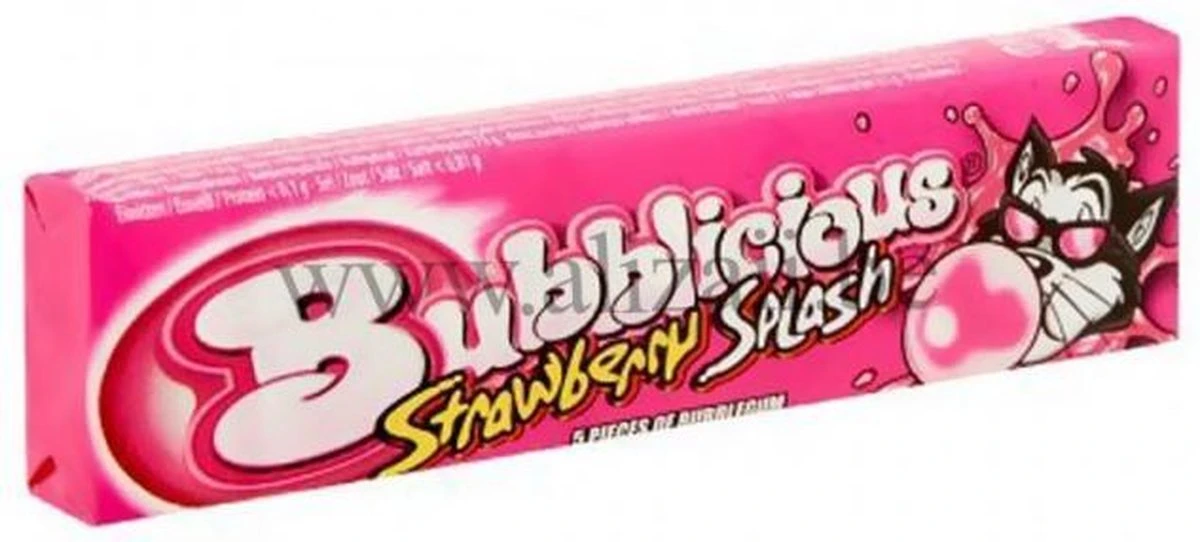 Bubblicious Strawberry - 18 X 38 Gram 3 Bubblicious Strawberry - 18 X 38 Gram - Afbeelding 3
