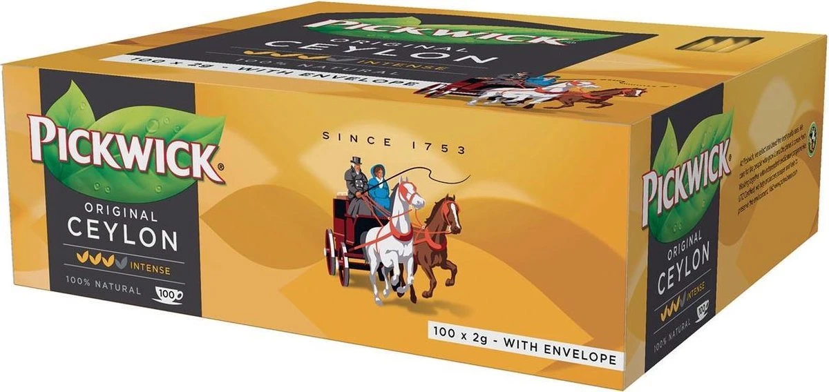 Pickwick Drank: Theezakje 2 Gram Ceylon/pak 100 1 Pickwick Drank: Theezakje 2 Gram Ceylon/pak 100