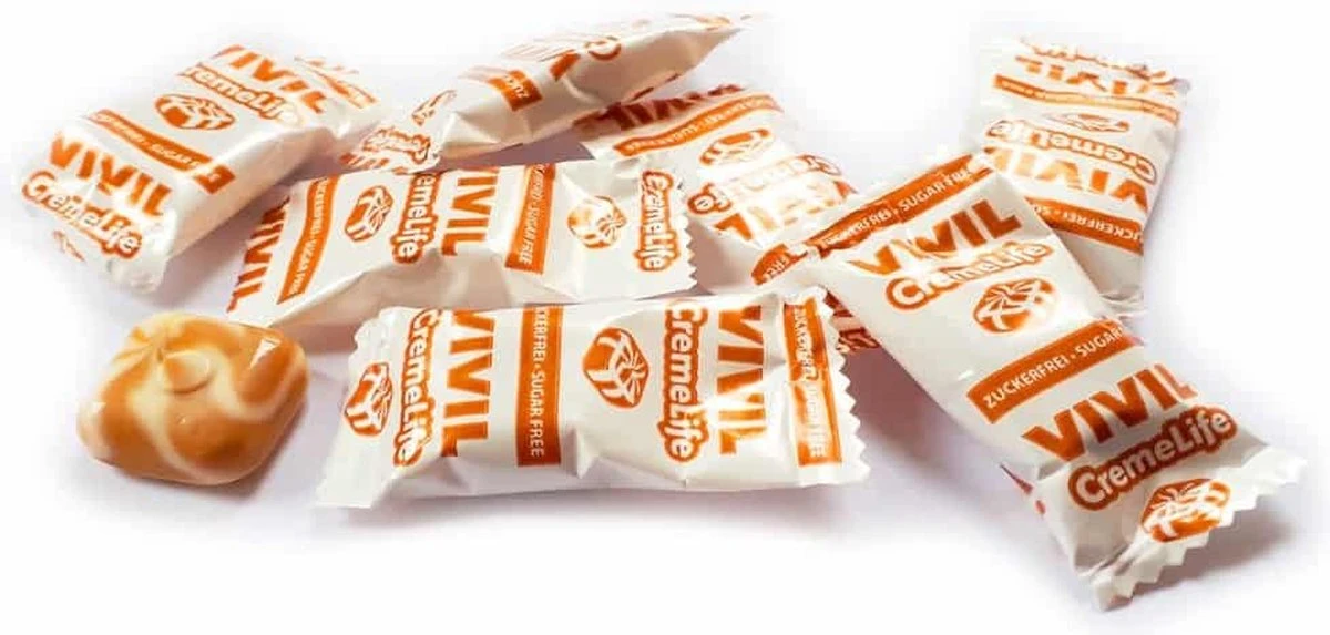 Vivil Suikervrij Snoep Caramel - Snoep - 1 Kg 1 Vivil Suikervrij Snoep Caramel - Snoep - 1 Kg