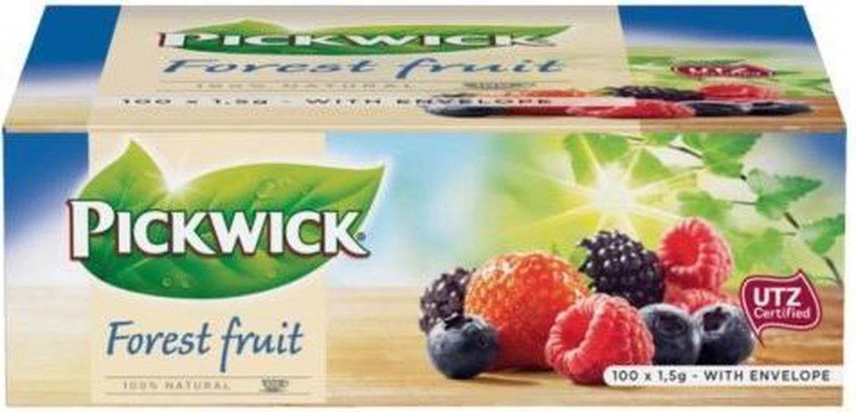 Thee Pickwick Forest Fruit 100x1.5gr Met Envelop 1 Thee Pickwick Forest Fruit 100x1.5gr Met Envelop