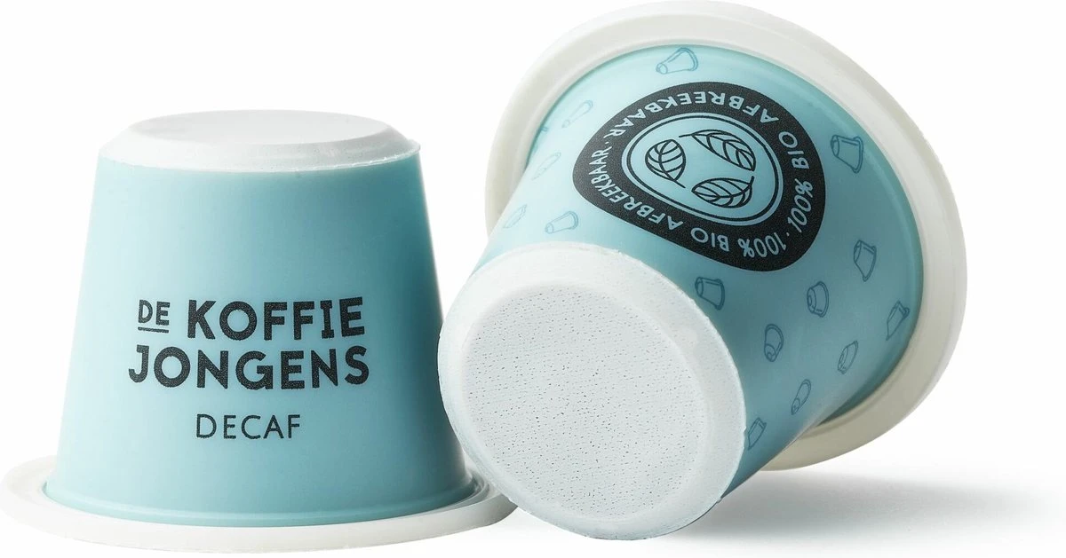 De Koffiejongens - Decaf - Nespresso Cups - 100% Biologisch Afbreekbaar - 60 Cups - 100% Nespresso Compatible 2 De Koffiejongens - Decaf - Nespresso Cups - 100% Biologisch Afbreekbaar - 60 Cups - 100% Nespresso Compatible - Afbeelding 2