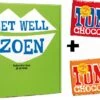 Tony's Chocolonely Geschenkdoos Sterkte! - Belgische Fairtrade Chocolade - Melk Chocolade Repen - Beterschap Cadeau - 2 X 180 Gram