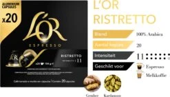 L'OR Espresso Ristretto Koffiecups - Intensiteit 11/12 - 10 X 20 Capsules -Voedsel Serie Winkel 1200x685