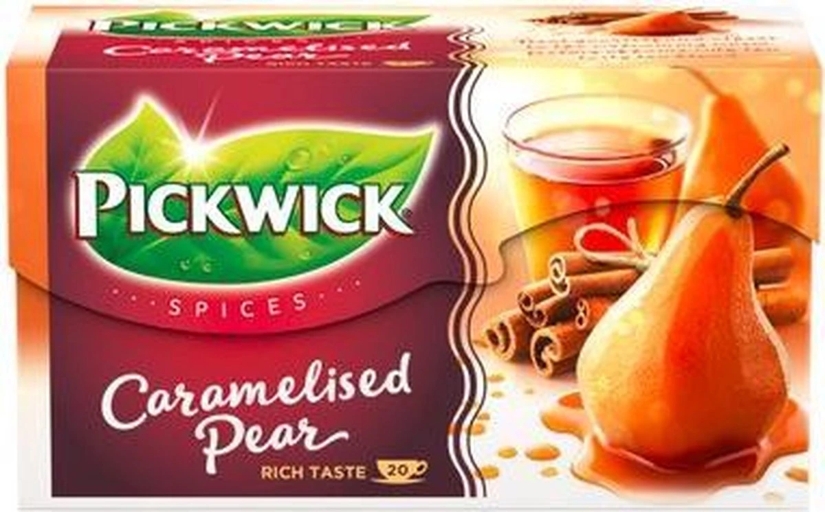 Pickwick Spices Caramelised Pear Zwarte Thee - 12 X 20 Zakjes 7 Pickwick Spices Caramelised Pear Zwarte Thee - 12 X 20 Zakjes - Afbeelding 7