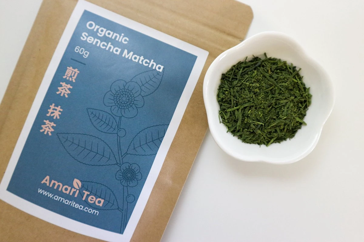 Amari Tea - Biologische Sencha Matcha Thee 2 Amari Tea - Biologische Sencha Matcha Thee - Afbeelding 2