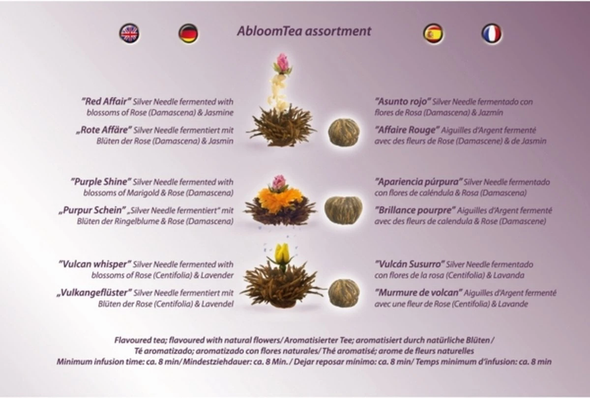 Creano Theebloemen Geschenkset Kadoverpakking Theebloemen En Glazen Theekan - Witte Theebloemen En Zwarte Theebloemen (6 Stuks) 7 Creano Theebloemen Geschenkset Kadoverpakking Theebloemen En Glazen Theekan - Witte Theebloemen En Zwarte Theebloemen (6 Stuks) - Afbeelding 7