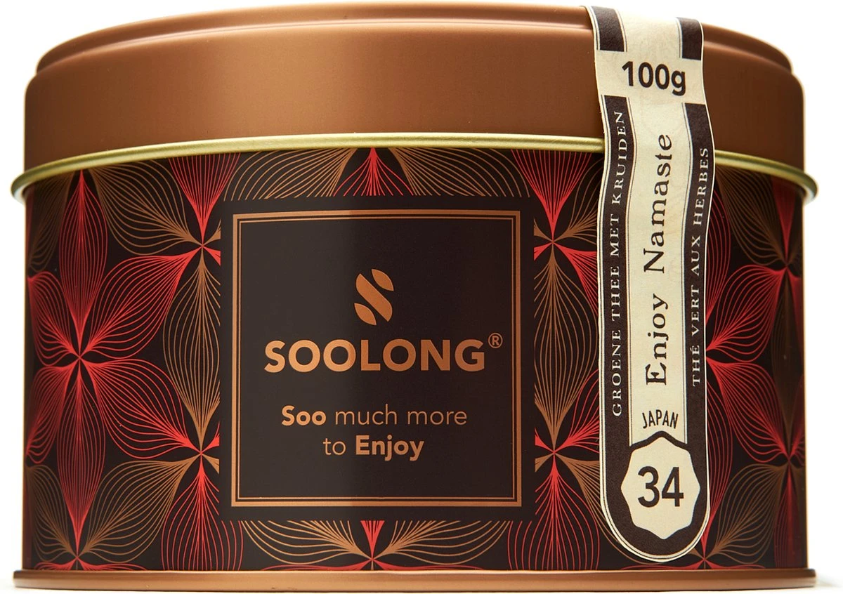 Soolong Enjoy Japan Nr34 Japanse Groene Thee - Fris & Licht Umami - Sencha, Citroengras & Lindebloesem - Duurzame Losse Thee - Premium Thee Uit Japan - Blik 20gram 1 Soolong Enjoy Japan Nr34 Japanse Groene Thee - Fris & Licht Umami - Sencha, Citroengras & Lindebloesem - Duurzame Losse Thee - Premium Thee Uit Japan - Blik 20gram
