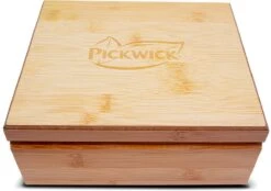 Pickwick Bamboe Houten Theedoos - Geschenkset - 60 Theezakjes -Voedsel Serie Winkel 1200x846