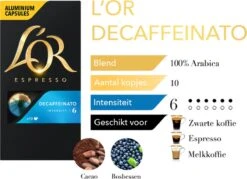 L'OR Espresso Decaffeinato Koffiecups - Intensiteit 6/12 - 10 X 10 Capsules 17 L'OR Espresso Decaffeinato Koffiecups - Intensiteit 6/12 - 10 X 10 Capsules -Voedsel Serie Winkel 1200x868