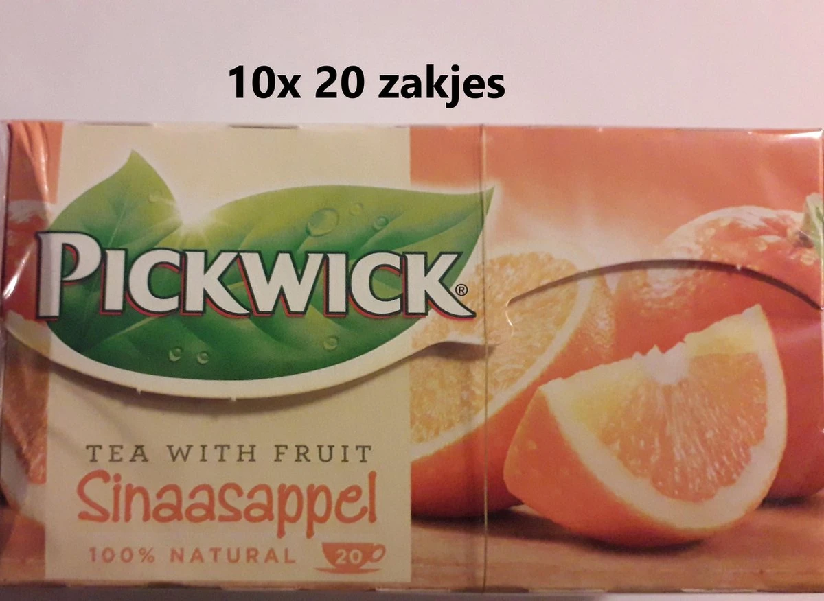 Pickwick Thee - Sinaasappel - Multipak 10x 20 Zakjes 1 Pickwick Thee - Sinaasappel - Multipak 10x 20 Zakjes
