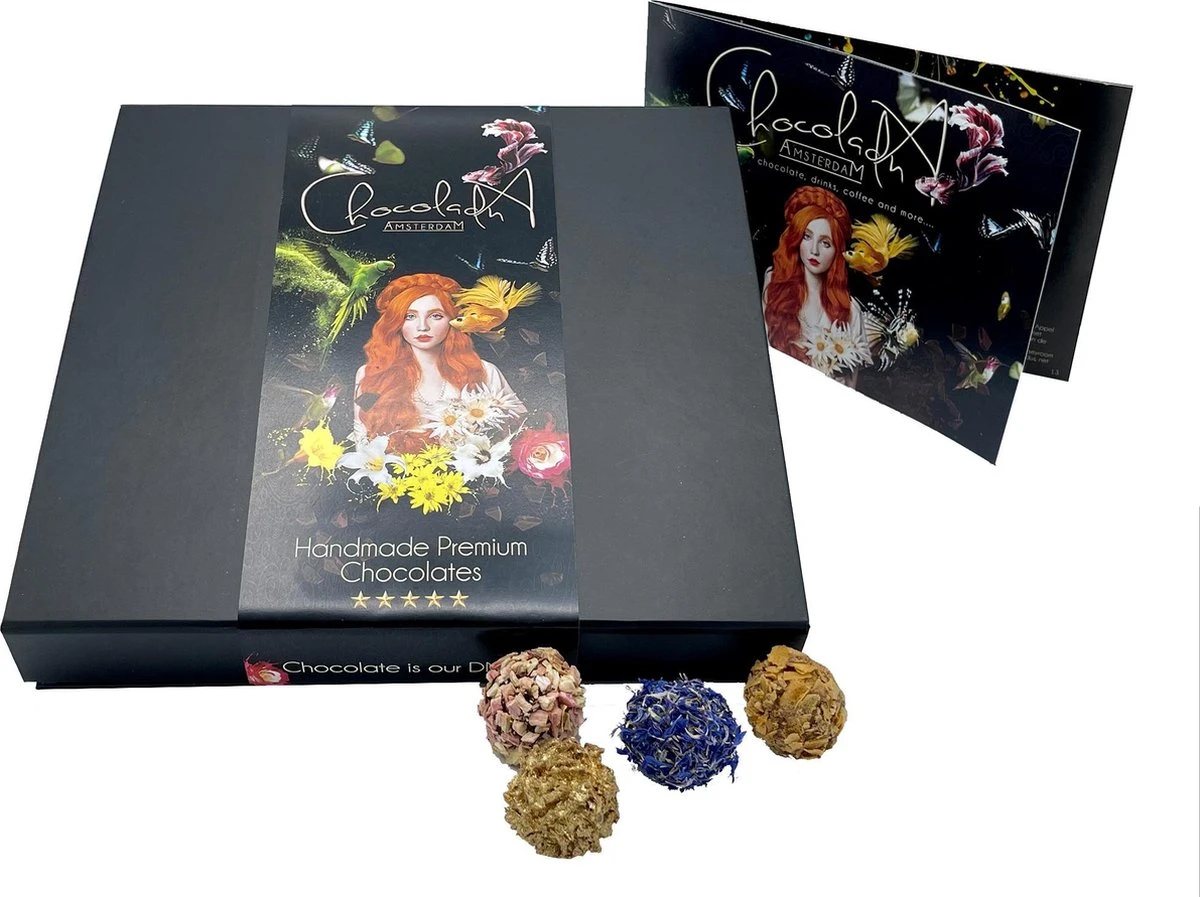 ChocolaDNA & Geruba - Grote Luxe Chocolade Truffels, Bonbons En Pralines Mix - Viering - Geschenkset - Chocoladecadeau 2 ChocolaDNA & Geruba - Grote Luxe Chocolade Truffels, Bonbons En Pralines Mix - Viering - Geschenkset - Chocoladecadeau - Afbeelding 2