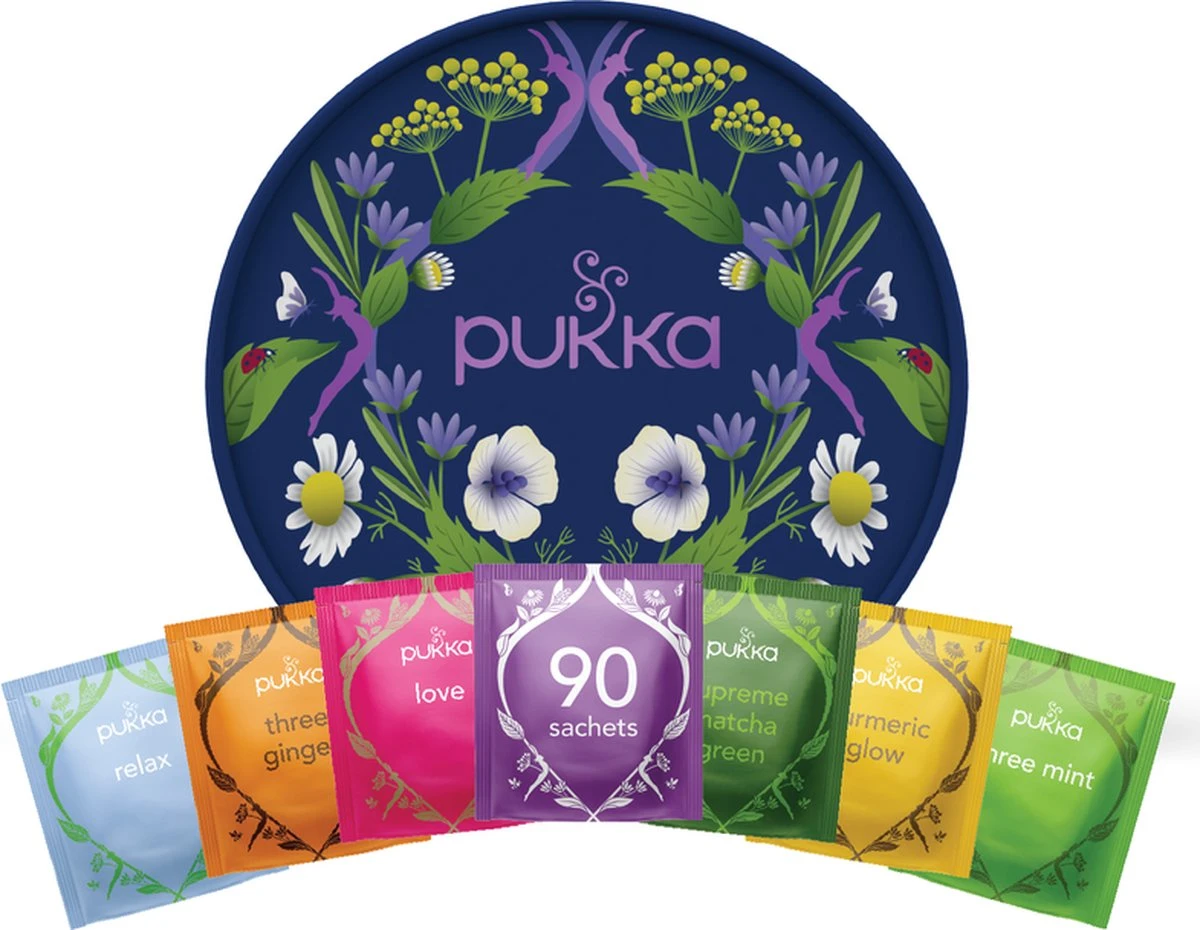 Pukka Dayround Wellness Box - 6 Blends Biologische Kruidenthee, Ook Leuk Als Verjaardagscadeau Voor Hem En Haar, 90 Theezakjes - Theedoos 1 Pukka Dayround Wellness Box - 6 Blends Biologische Kruidenthee, Ook Leuk Als Verjaardagscadeau Voor Hem En Haar, 90 Theezakjes - Theedoos