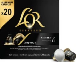 L'OR Espresso Ristretto Koffiecups - Intensiteit 11/12 - 10 X 20 Capsules -Voedsel Serie Winkel 1200x975