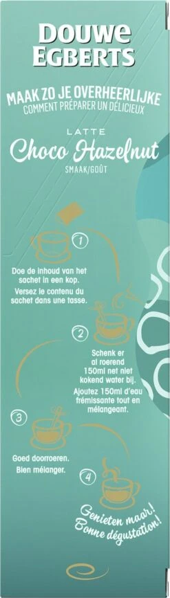 Douwe Egberts Latte Choco Hazelnut Oploskoffie - 5/9 Intensiteit - 5 X 8 Zakjes -Voedsel Serie Winkel 343x1200 7