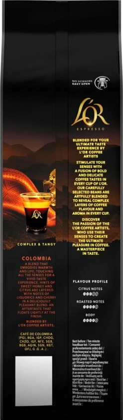L'OR Espresso Origins Colombia Koffiebonen (8) - 4 X 500 Gram -Voedsel Serie Winkel 351x1200
