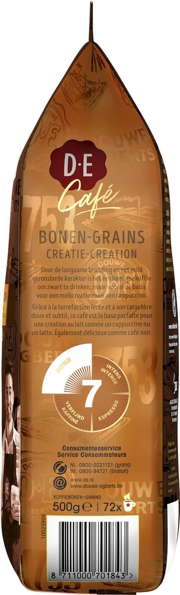 Douwe Egberts D.E Café Creatie Koffiebonen - 7/9 Intensiteit - 4 X 500 Gram 5 Douwe Egberts D.E Café Creatie Koffiebonen - 7/9 Intensiteit - 4 X 500 Gram - Afbeelding 5