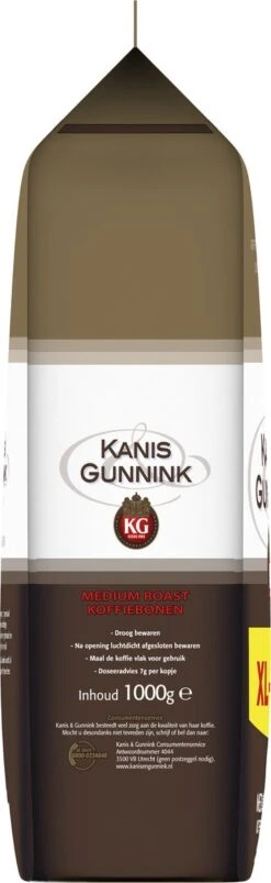 Kanis & Gunnink Medium Roast Koffiebonen - 4 X 1000 Gram - Voordeelverpakking -Voedsel Serie Winkel 369x1200