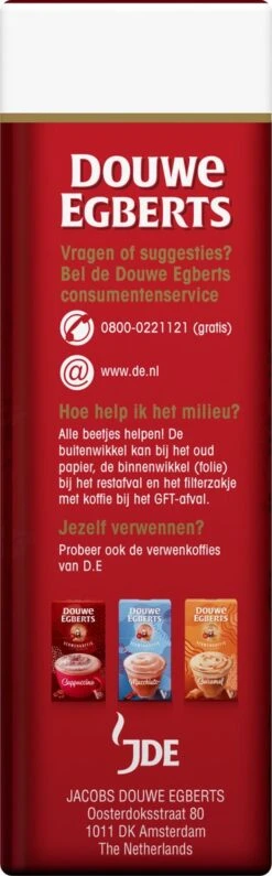 Douwe Egberts Aroma Rood Filterkoffie - 24 X 250 Gram -Voedsel Serie Winkel 373x1200 1