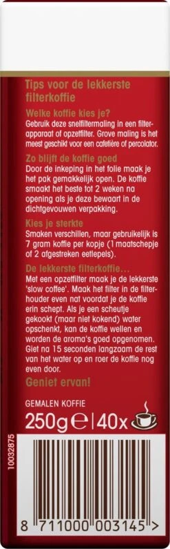 Douwe Egberts Aroma Rood Filterkoffie - 24 X 250 Gram -Voedsel Serie Winkel 373x1200