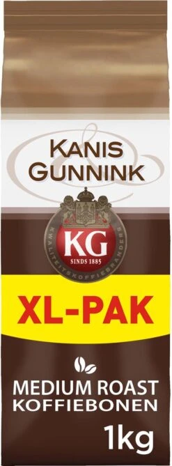 Kanis & Gunnink Medium Roast Koffiebonen - 4 X 1000 Gram - Voordeelverpakking -Voedsel Serie Winkel 443x1200