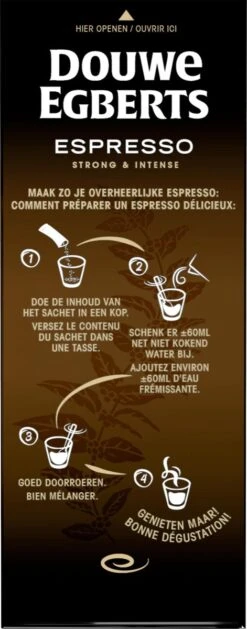 Douwe Egberts Espresso Sticks Oploskoffie - 6 X 25 Zakjes -Voedsel Serie Winkel 471x1200