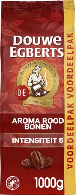 Douwe Egberts Aroma Rood Koffiebonen - 4 X 1000 Gram - Extra Grote Verpakking -Voedsel Serie Winkel 472x1200