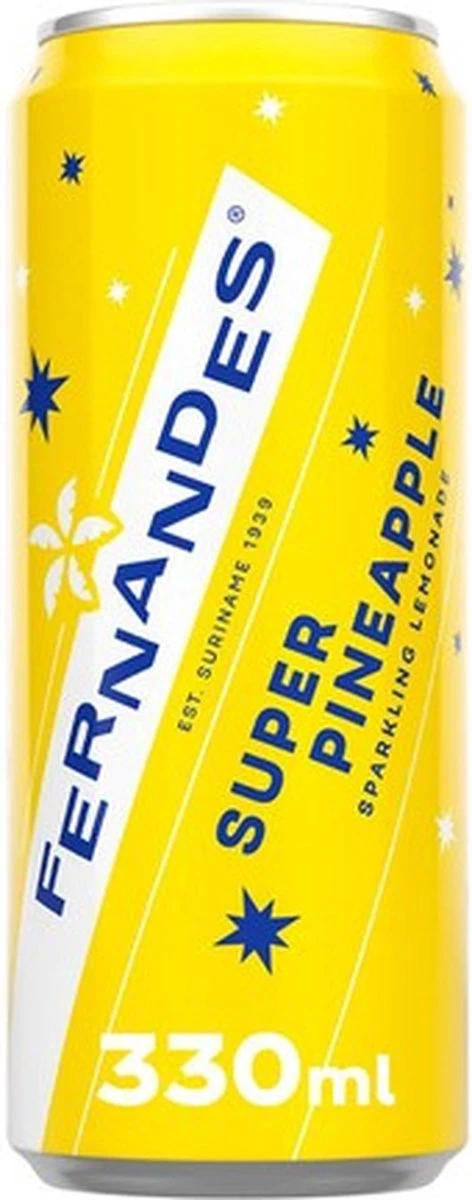 Fernandes Super Pineapple Blikjes Tray 24 Stuks 33cl 2 Fernandes Super Pineapple Blikjes Tray 24 Stuks 33cl - Afbeelding 2